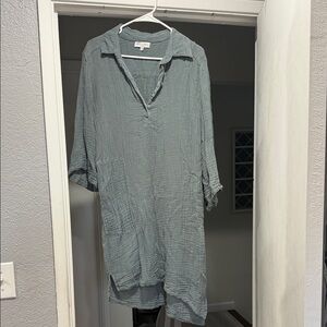 Michael Stars Textured Gray Mini Dress